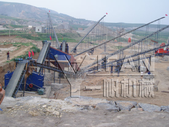 Aggregate production line in the Middle Eastern