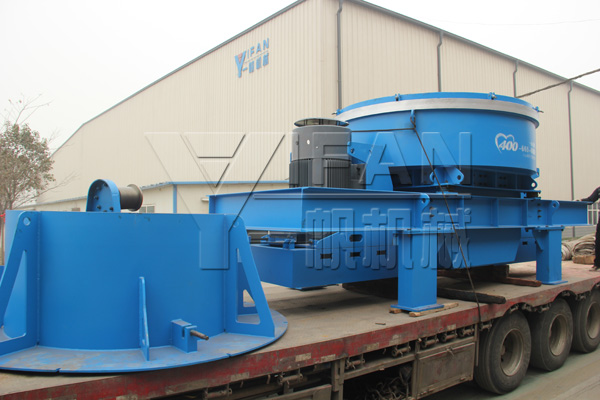 YIFAN Machinery the VI 8000II Vertical Shaft Impact Crusher sent to Chongqing sand making production line