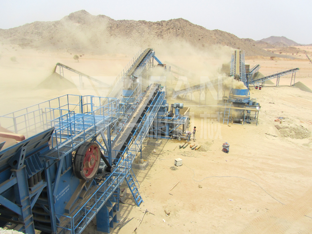 1000 tons per hour PE750 × 1060 jaw crusher sand making production line